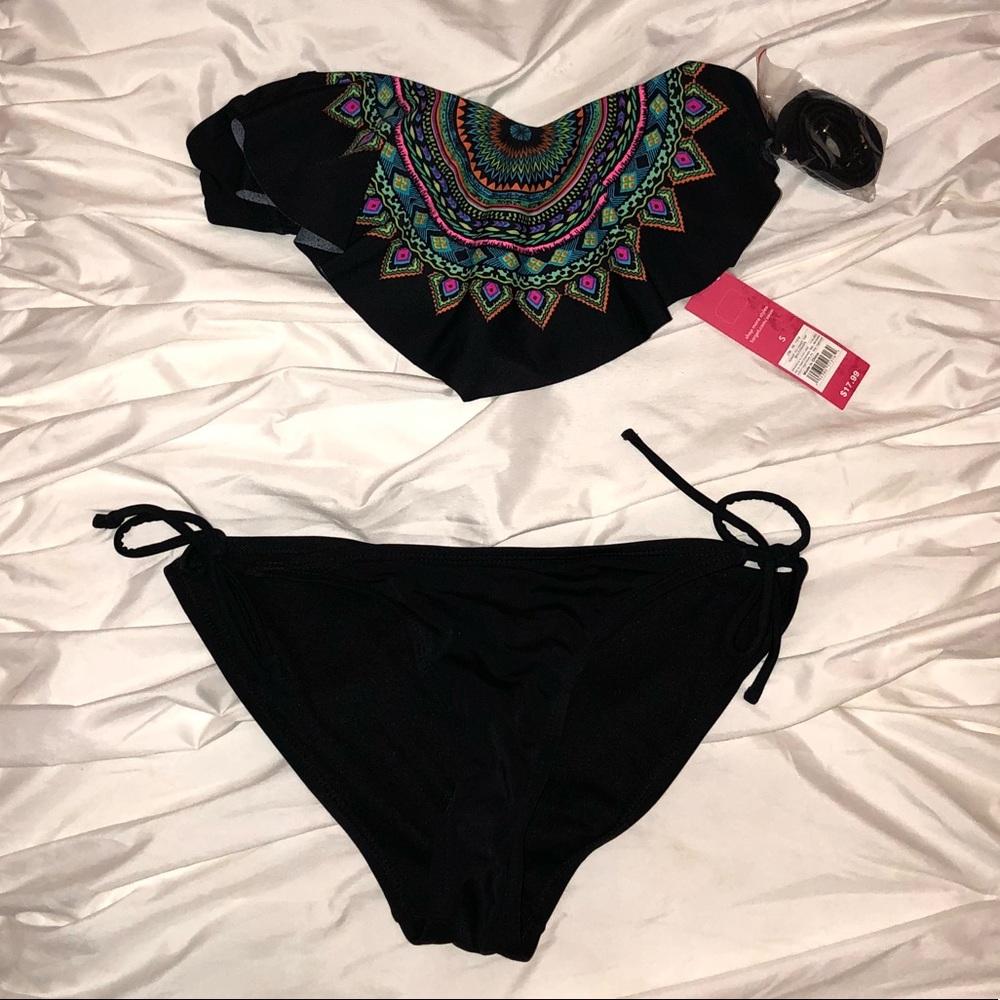 Xhilaration Bandeau Small Top w/ OP Small Bottoms